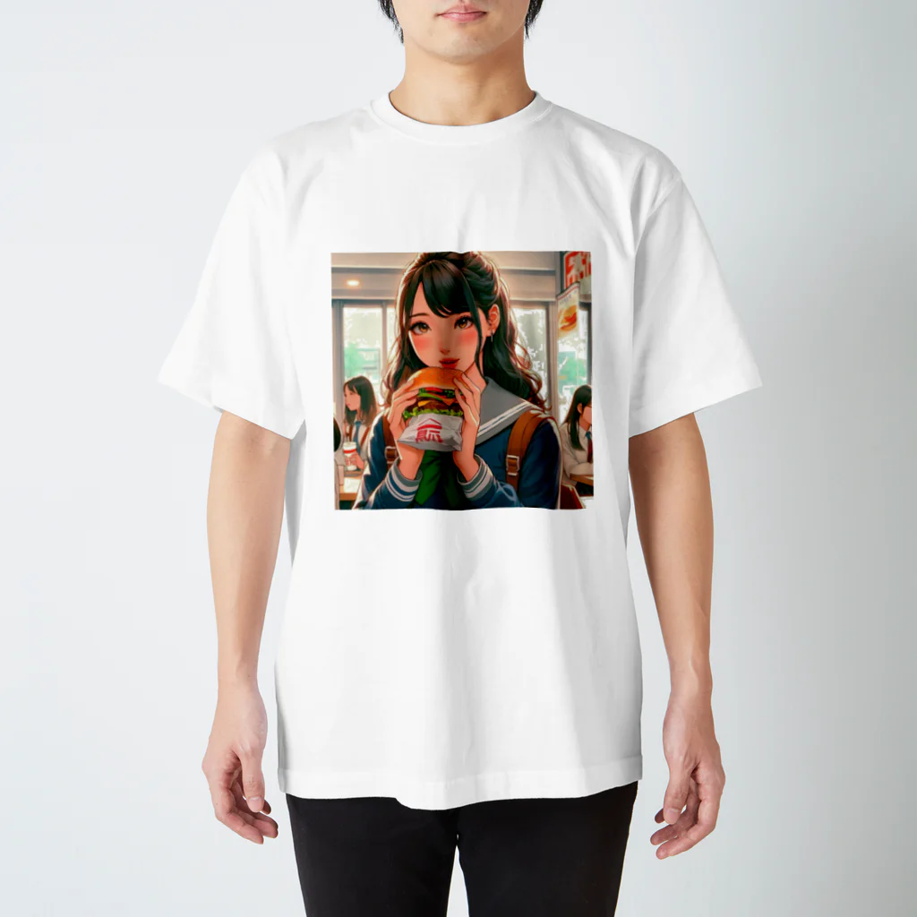 Sawadadaのハンバーガー女子 Regular Fit T-Shirt