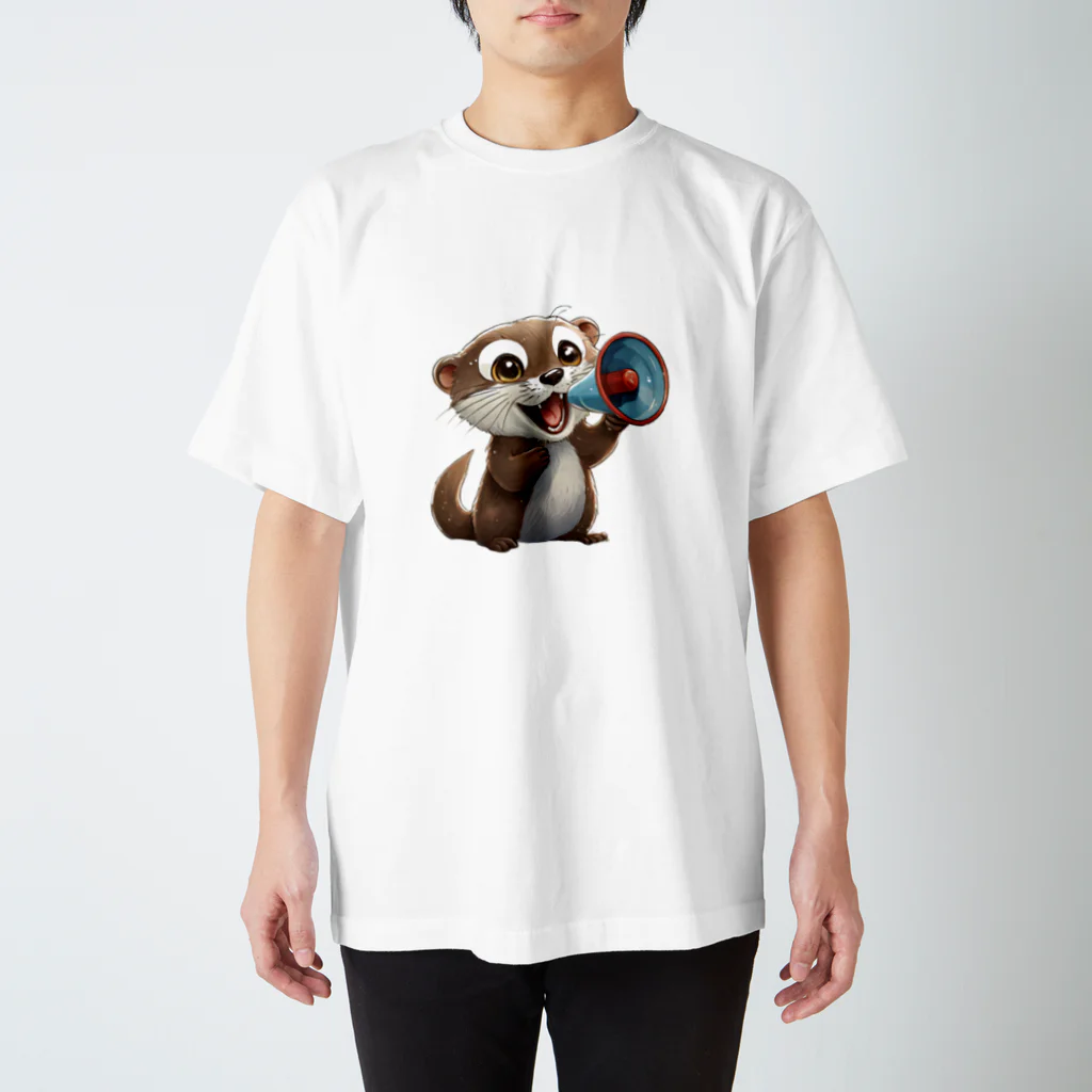 いろは物語のコツメカワウソが仲間を呼んでいます！ スタンダードTシャツ