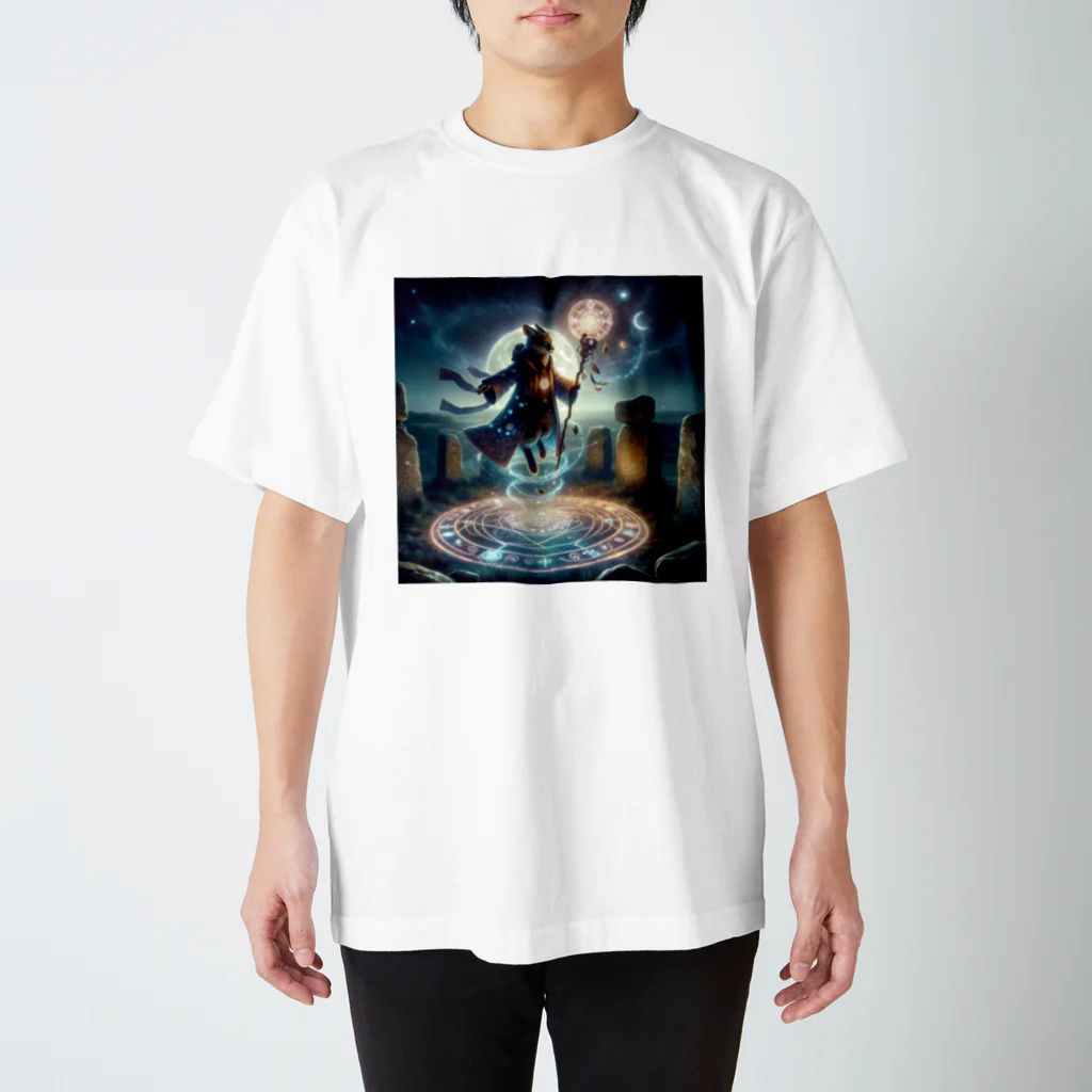 lonely_wolfの秘術のラビット・ソーサラー スタンダードTシャツ