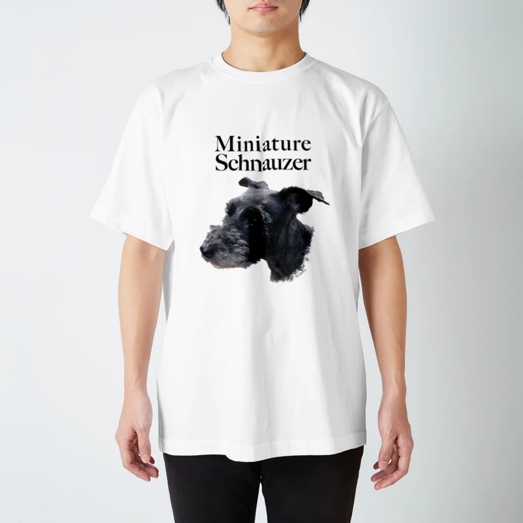 ayupachiのVintage Style M.Schnauzer Regular Fit T-Shirt