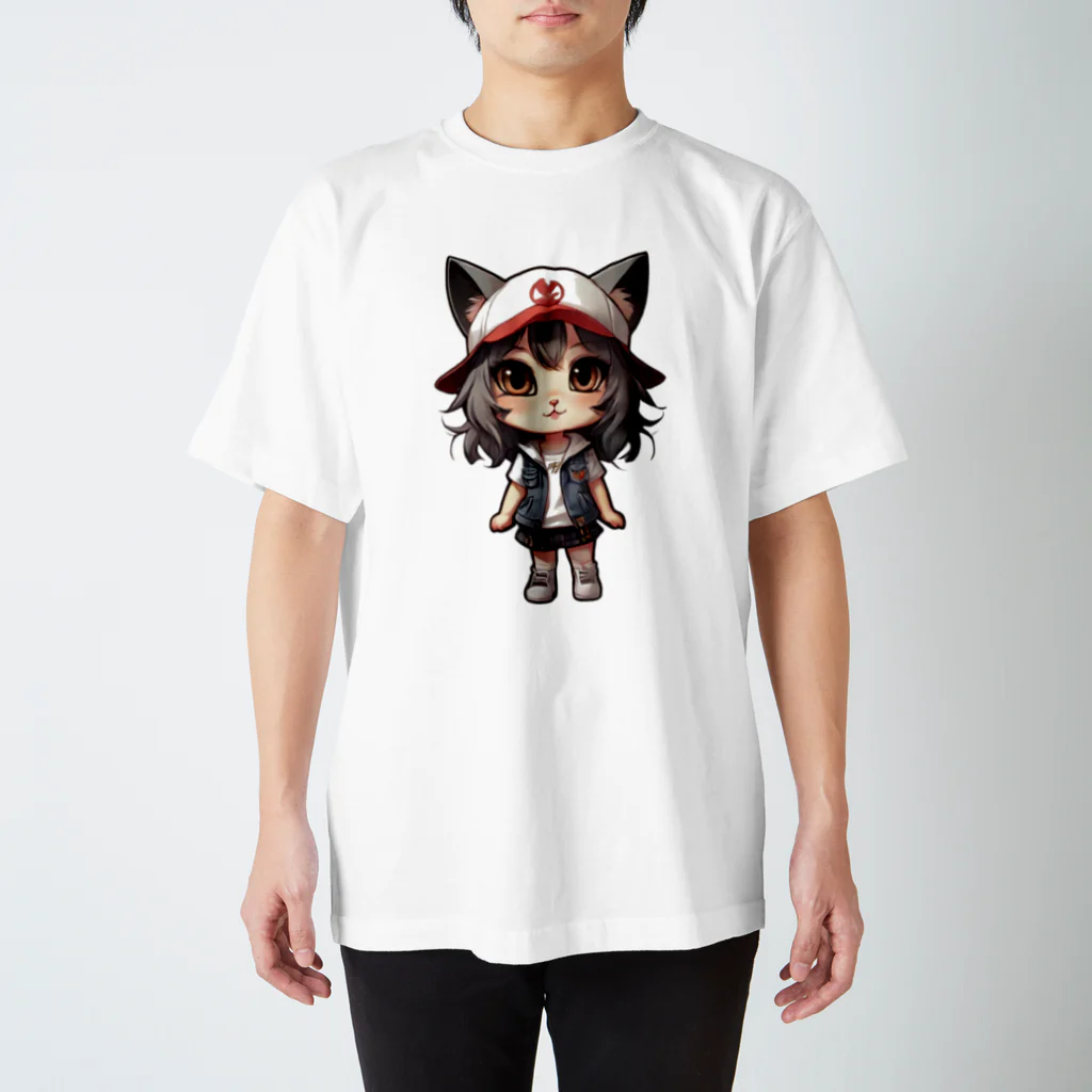 RANRAN2432MPJの猫派アイドル【にゃ美ちゃん】 Regular Fit T-Shirt