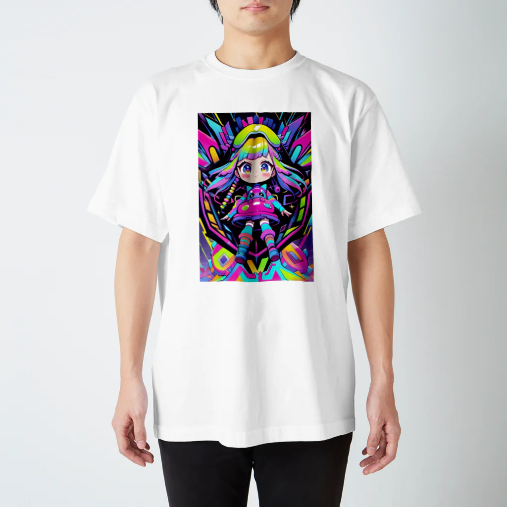 GUMIKOのカラフルな宇宙の冒険Girl スタンダードTシャツ