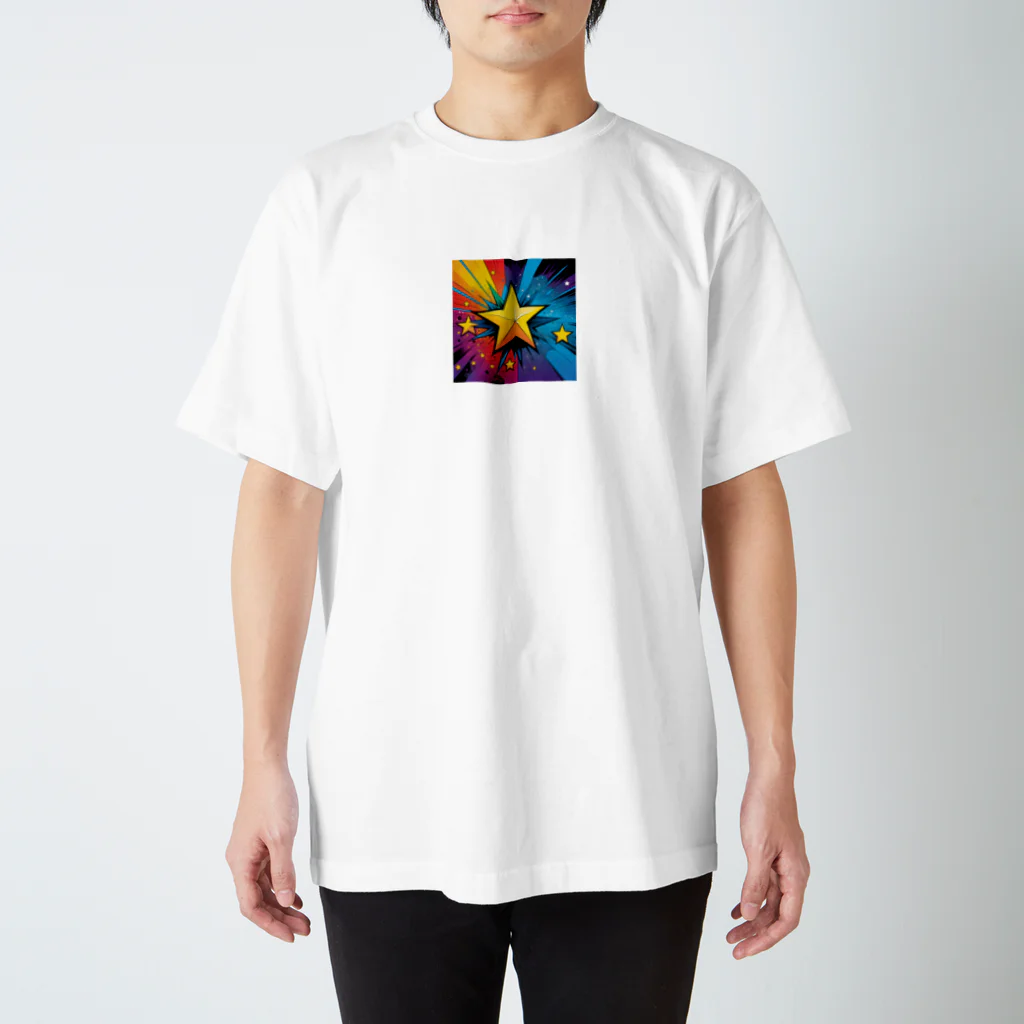 MOCHIDUKI商店のアメコミ風スター Regular Fit T-Shirt