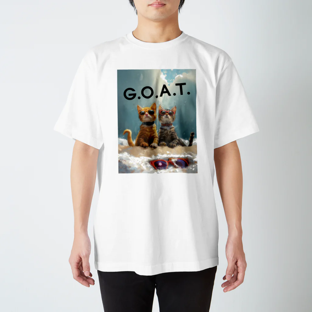 G.O.A.T.designの2匹のキュートな猫 スタンダードTシャツ