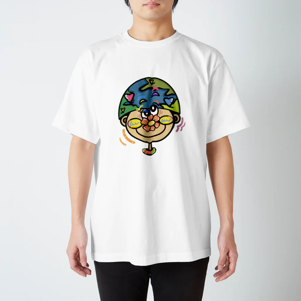 Colorful fam Earthのアース君 スタンダードTシャツ