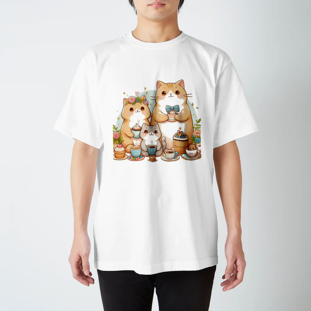 Protect the Worldのにゃん太郎家族 スタンダードTシャツ