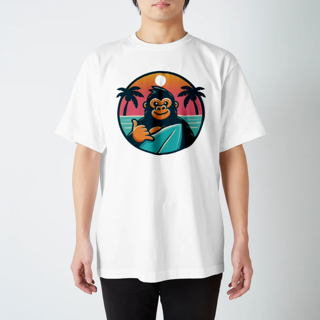 Omiya_ JAP_038のRCW_Gorilla_Californiasurf スタンダードTシャツ