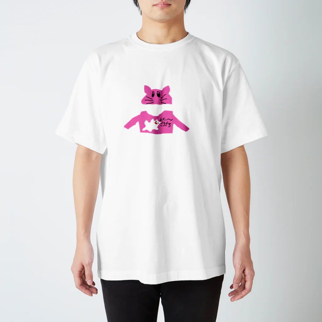 mantahiの猫帽子と猫Tシャツ スタンダードTシャツ