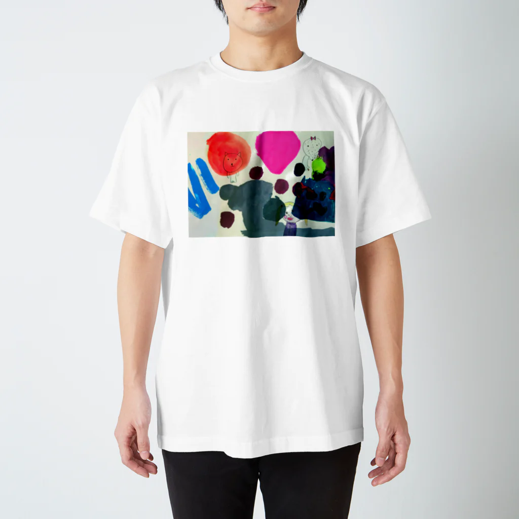 dog3doのおかしなどうぶつたちのあそぶこうえん スタンダードTシャツ