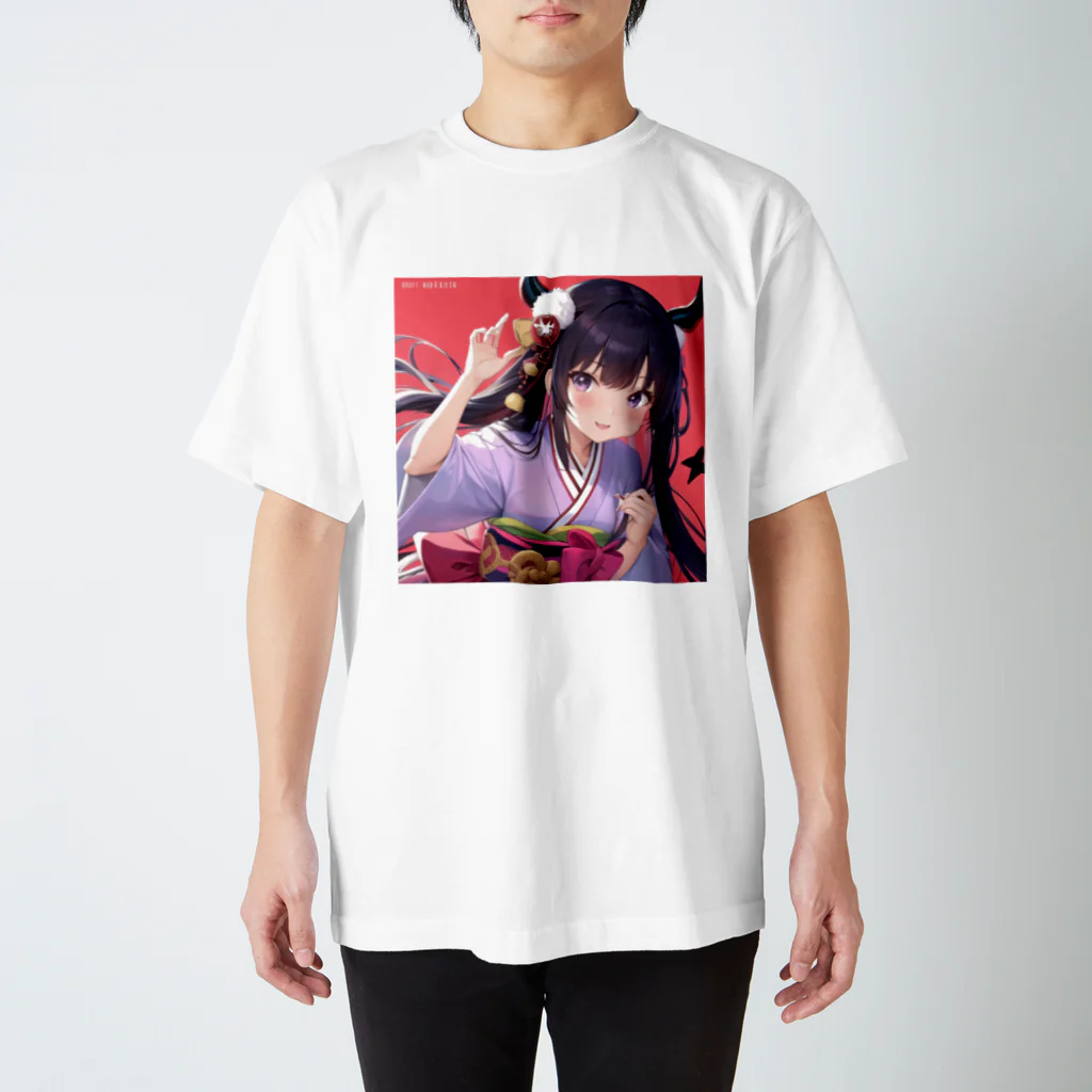 癒しのあるオリジナルグッズ販売所の美少女二次元イラストグッズ スタンダードTシャツ