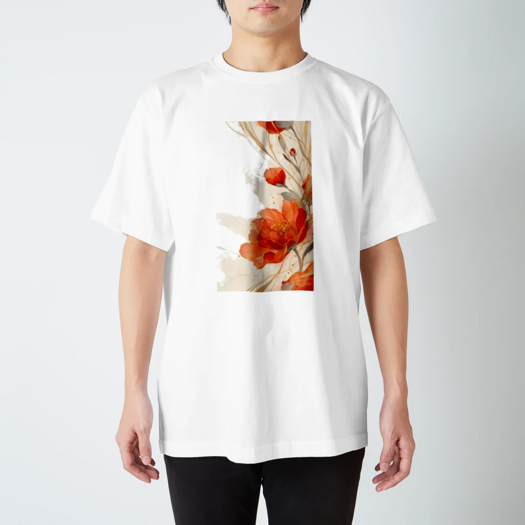 cute styleのlucky flower -red スタンダードTシャツ