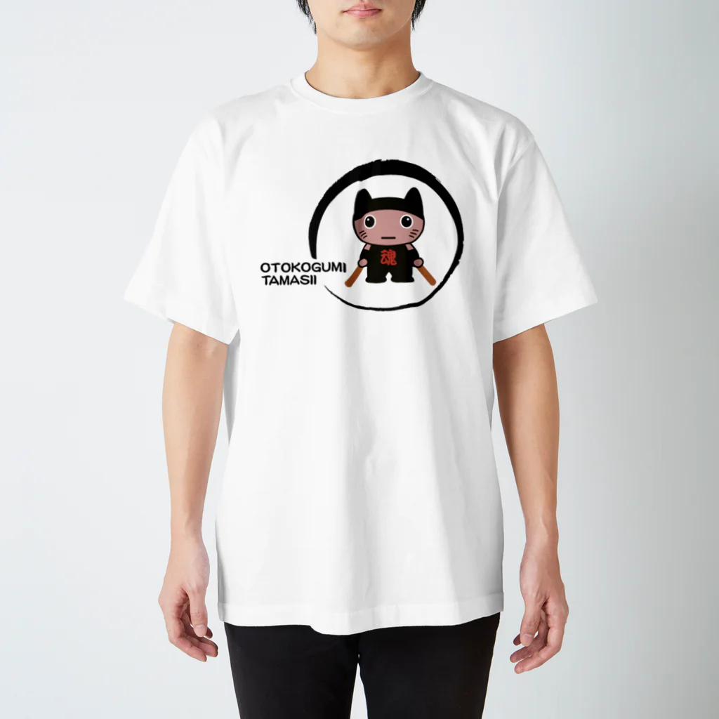 miyangicの男組太鼓魂七猫にゃん衆LGー大OTOKO-LG スタンダードTシャツ