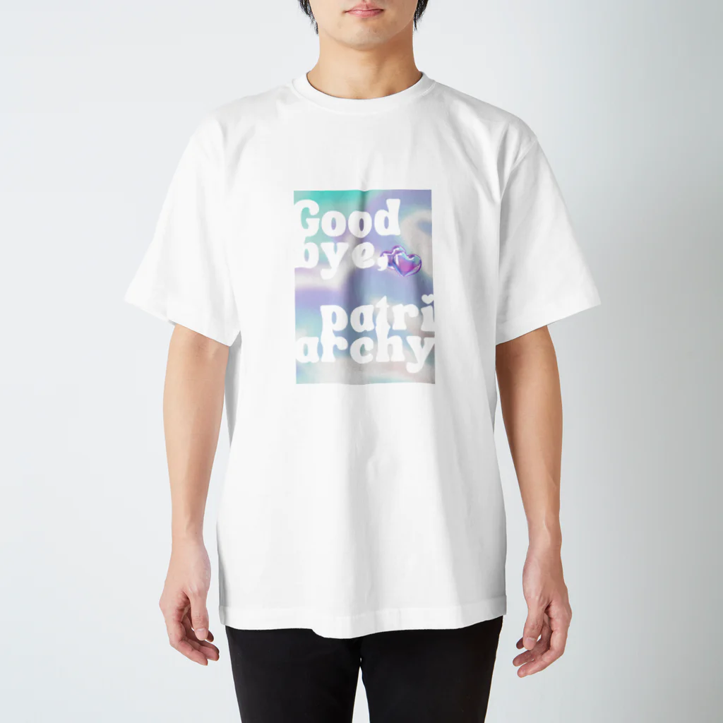 Tokyo feminist galのGood bye, patriarchy - marble purple スタンダードTシャツ