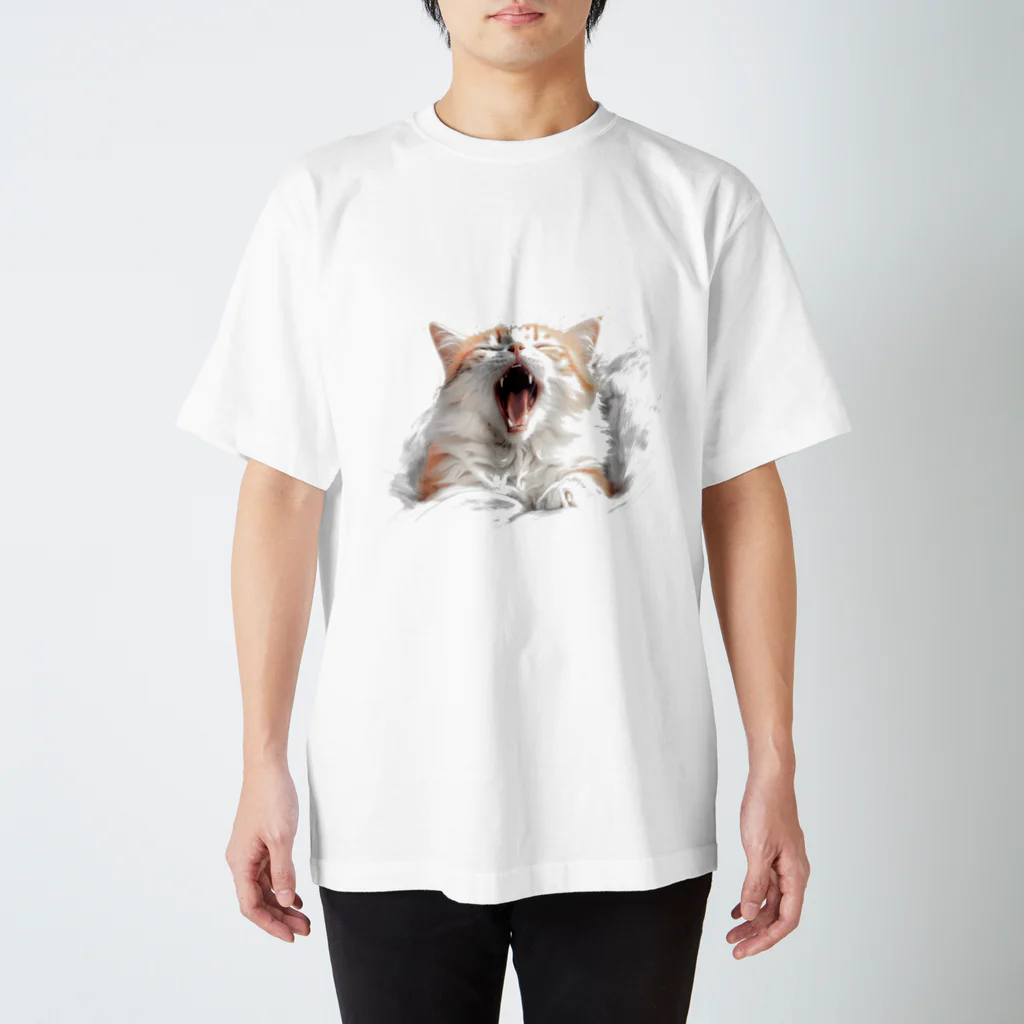 sasao9999の起床する猫ちゃん スタンダードTシャツ