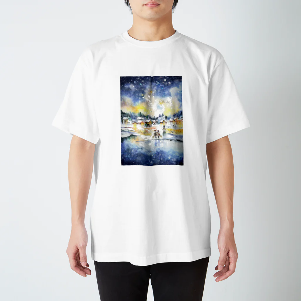 Muuむうの冬の暖かい街灯り Regular Fit T-Shirt