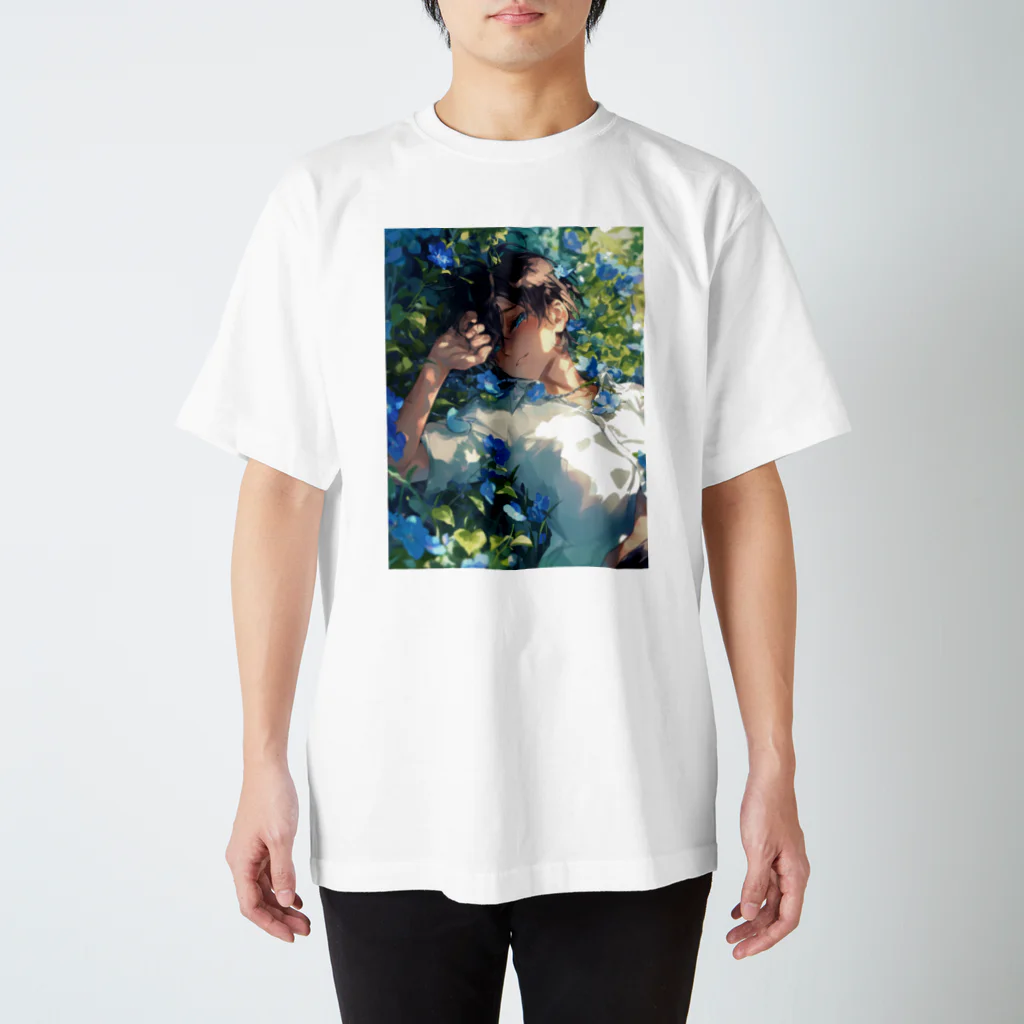 AQUAMETAVERSEの寝ぼけ顔　なでしこ1478 スタンダードTシャツ