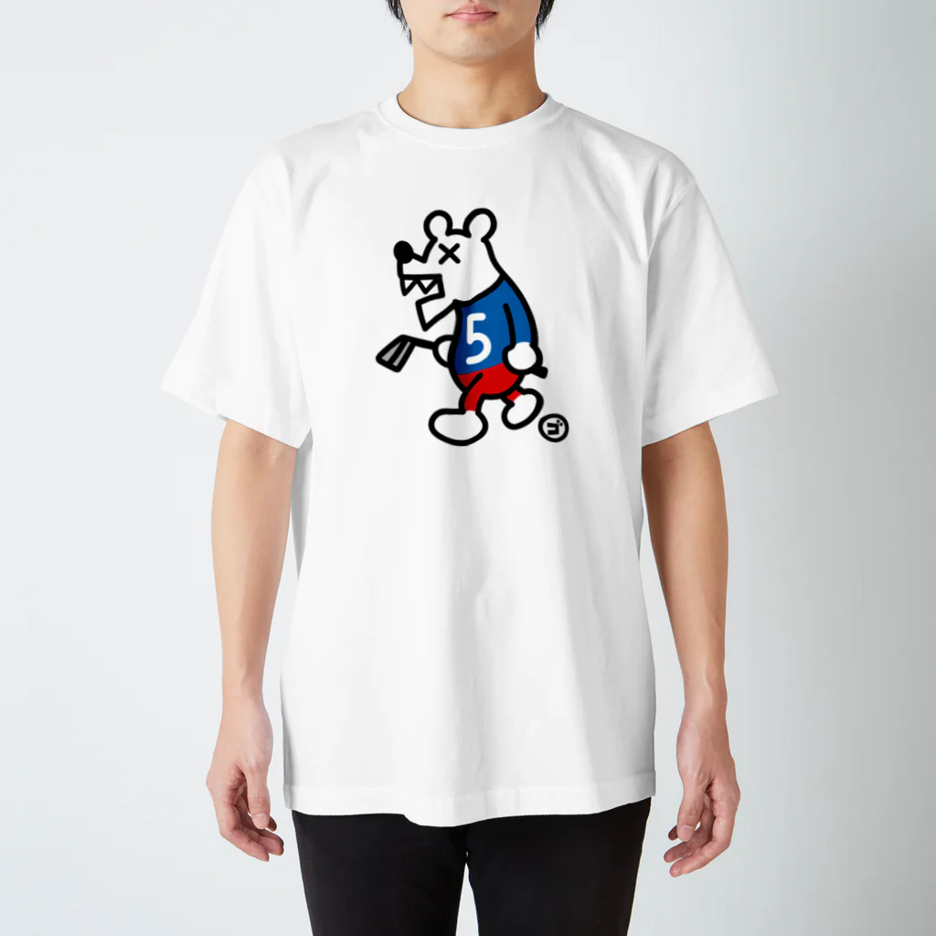 ゴルフバカイラストレーター野村タケオのNOM SHOPのGBシロクマ スタンダードTシャツ