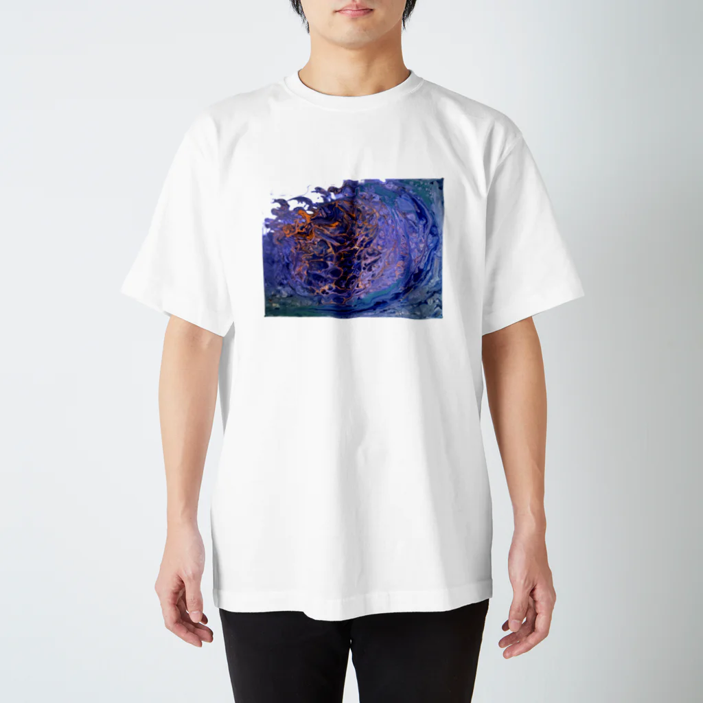 73Blue_risingの和柄波 スタンダードTシャツ