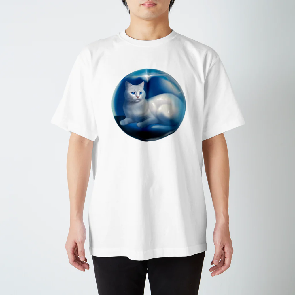 Sacret Animals in your headのSecret CAT in your head 聖なる猫 Regular Fit T-Shirt