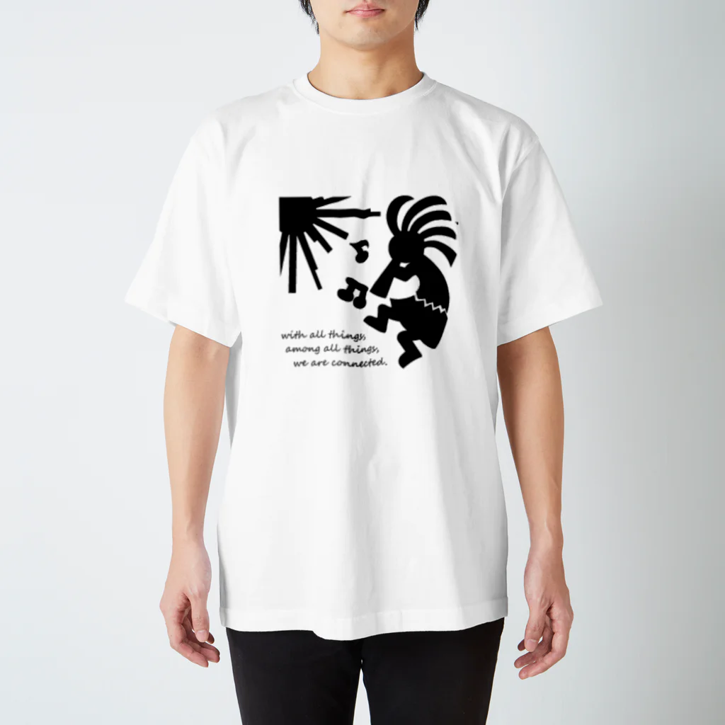 Like Native Americanのココペリ　デザイン　Tシャツ Regular Fit T-Shirt