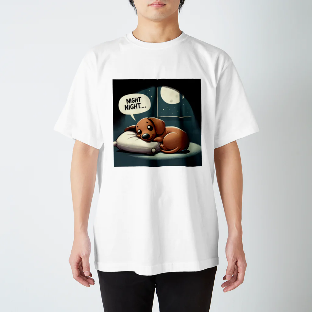 keikei5のかわいいダックスフンドが深い眠り Regular Fit T-Shirt