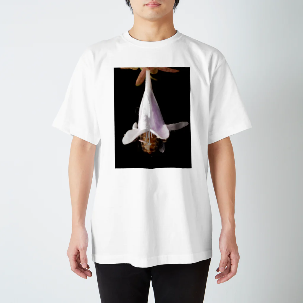 ふよだすの花にあたま突っ込んでるミツバチ Regular Fit T-Shirt