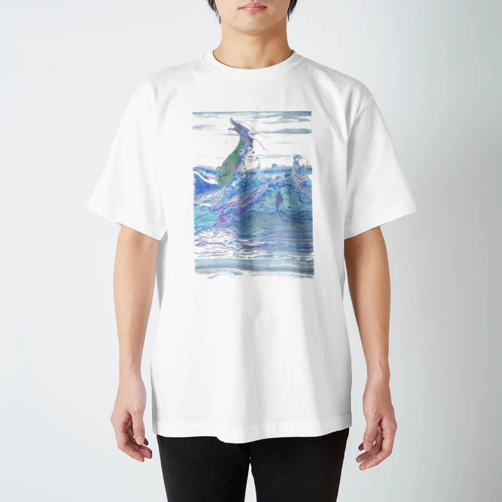 Daria tanakaの龍神&水 Regular Fit T-Shirt