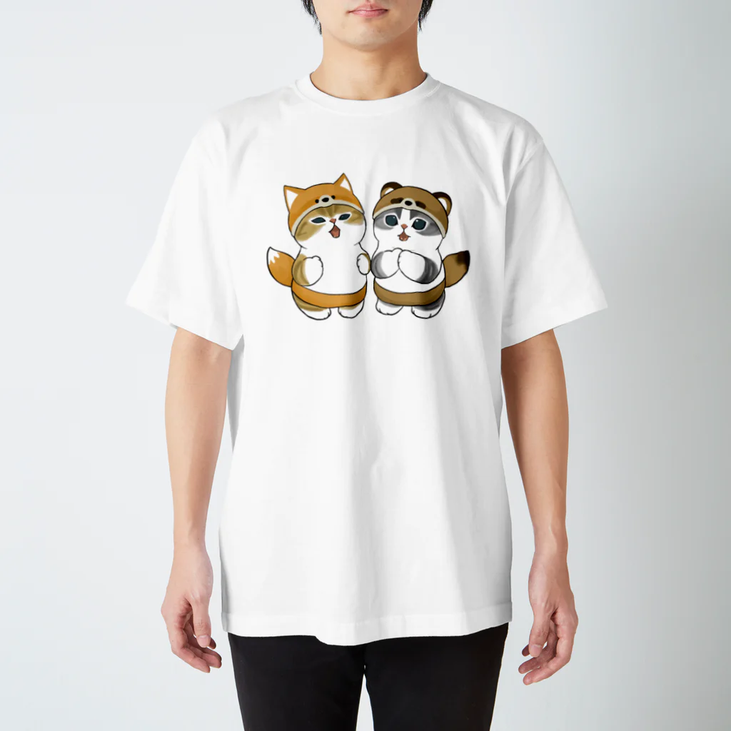 mofusandのきつねにゃん＆たぬきにゃん Regular Fit T-Shirt