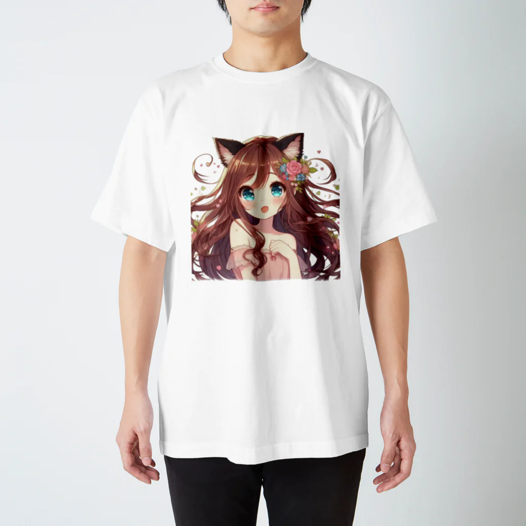 yos-1292583のねこニコばん スタンダードTシャツ