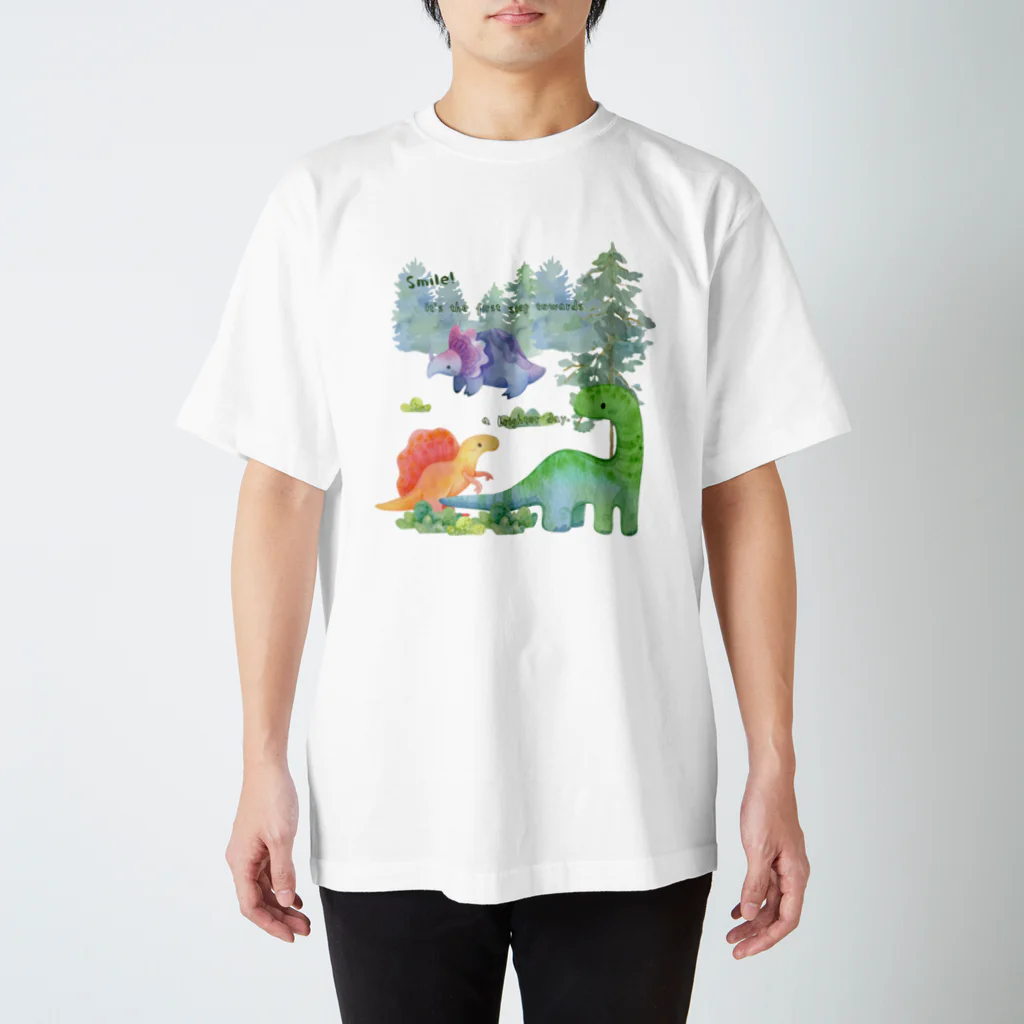 eska_cのSmile_恐竜 スタンダードTシャツ