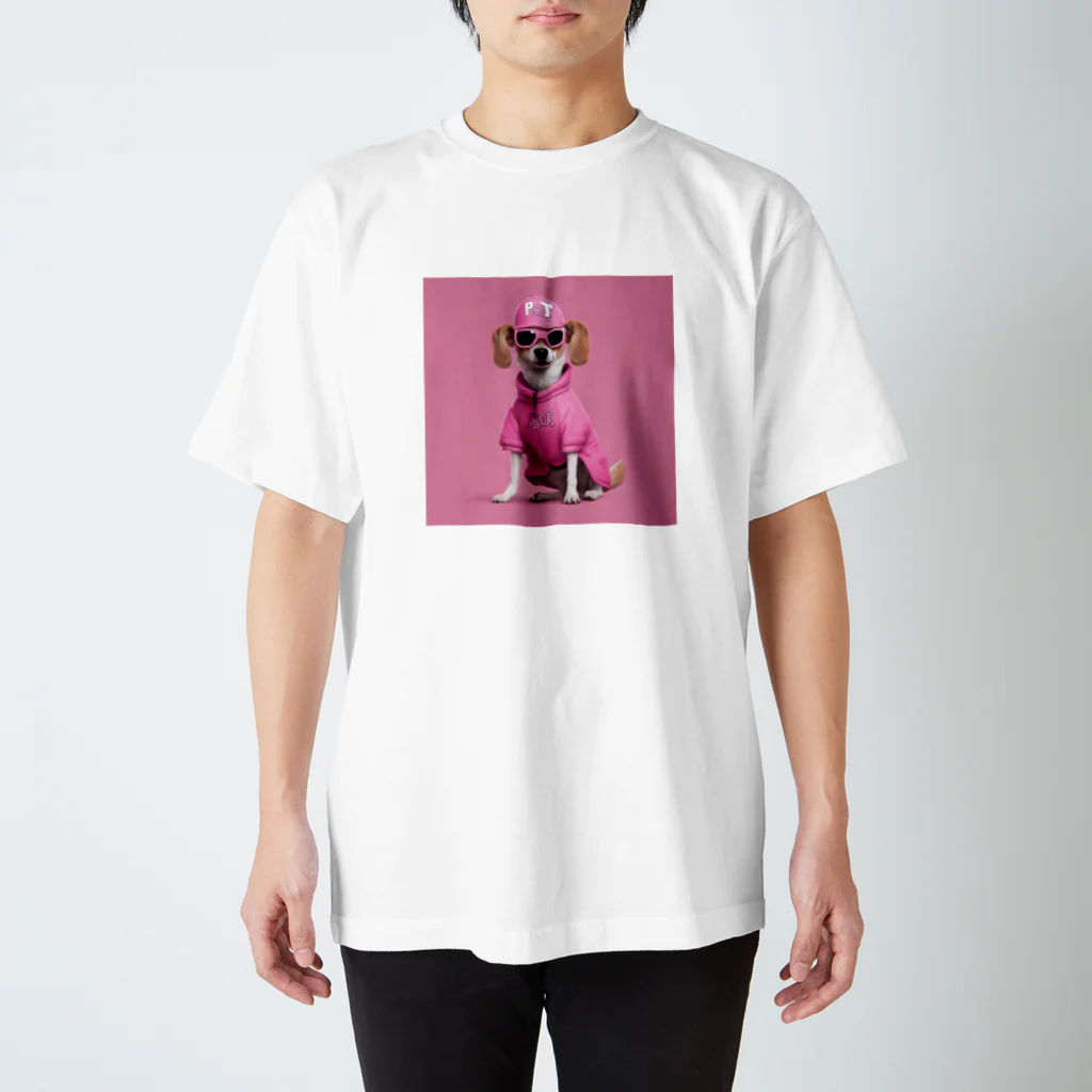 MY.LILILALAのヒップホップな犬 Regular Fit T-Shirt