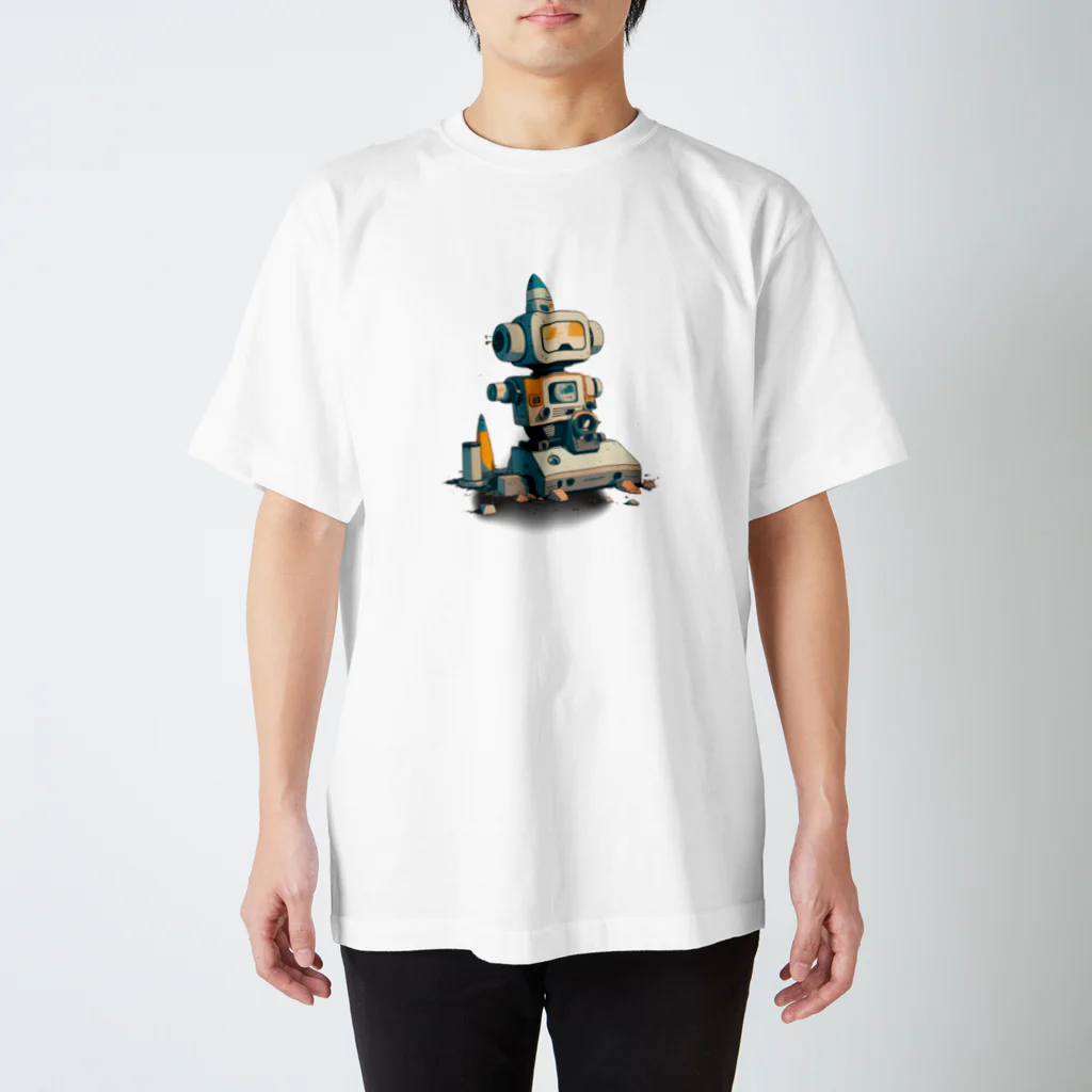 mirinconixのいろいろと四角いレトロなガラクタロボットくん スタンダードTシャツ