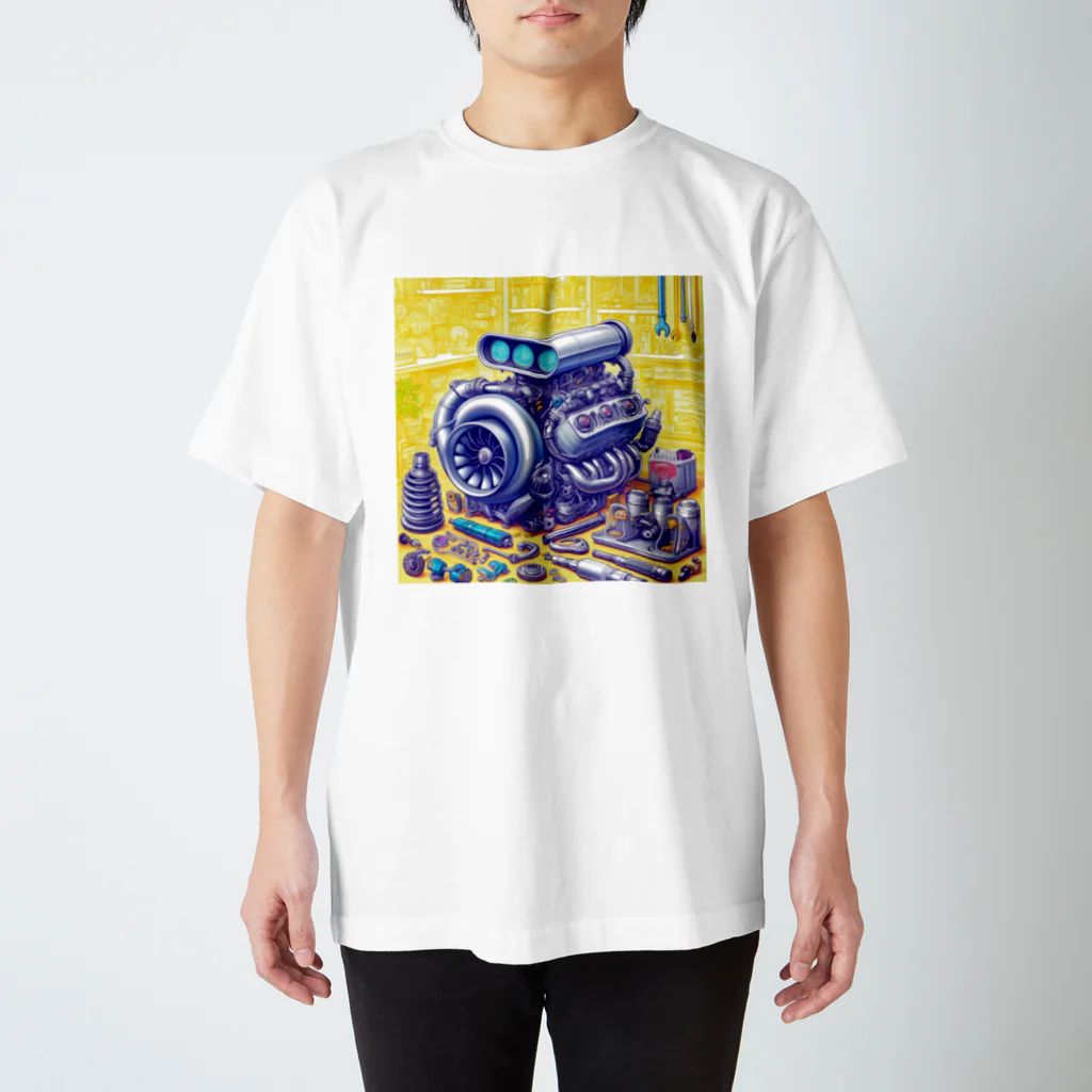 the blue seasonのメカニックの夢遊園地 Regular Fit T-Shirt