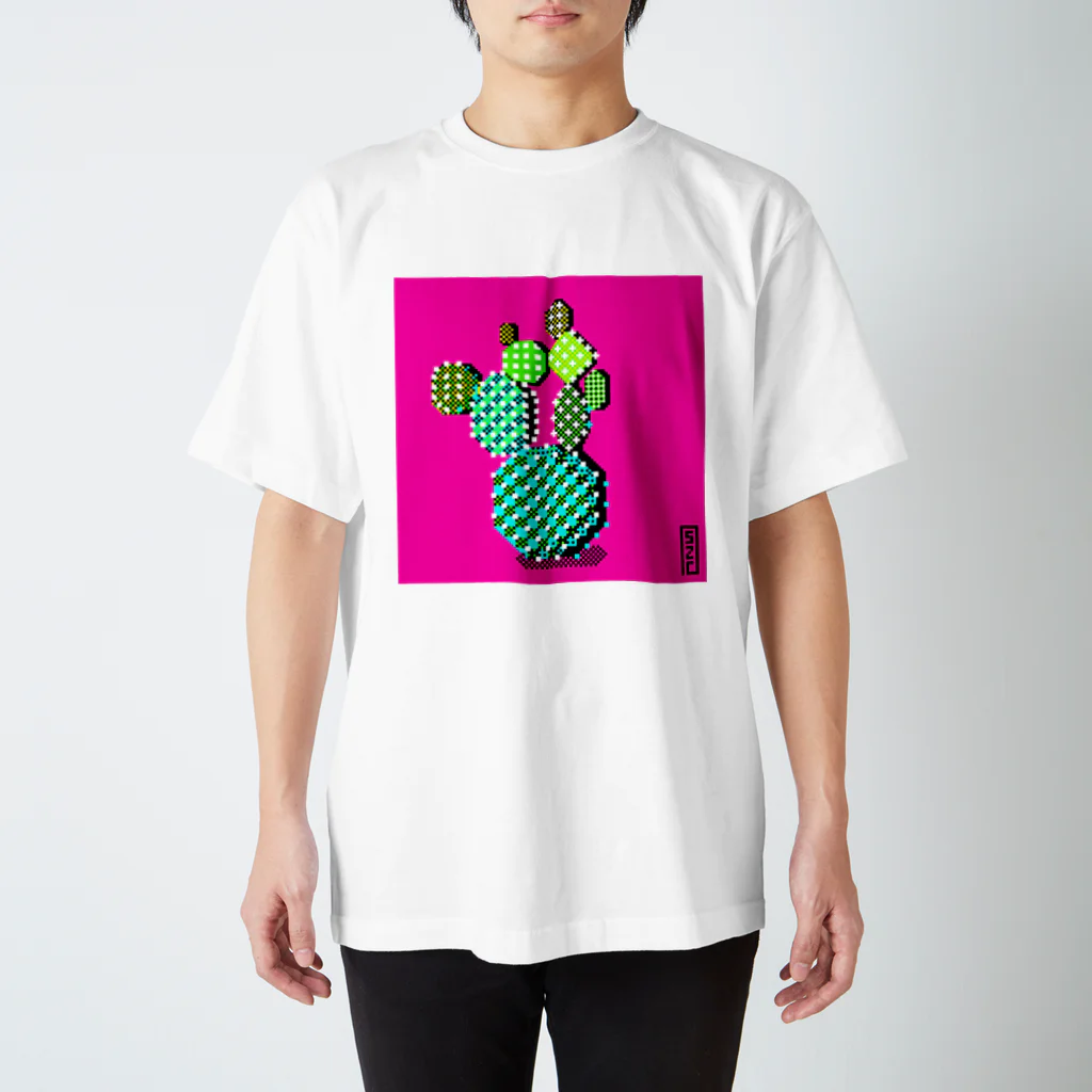 正座ちゃんのドット絵ショップのウチワサボテン Regular Fit T-Shirt