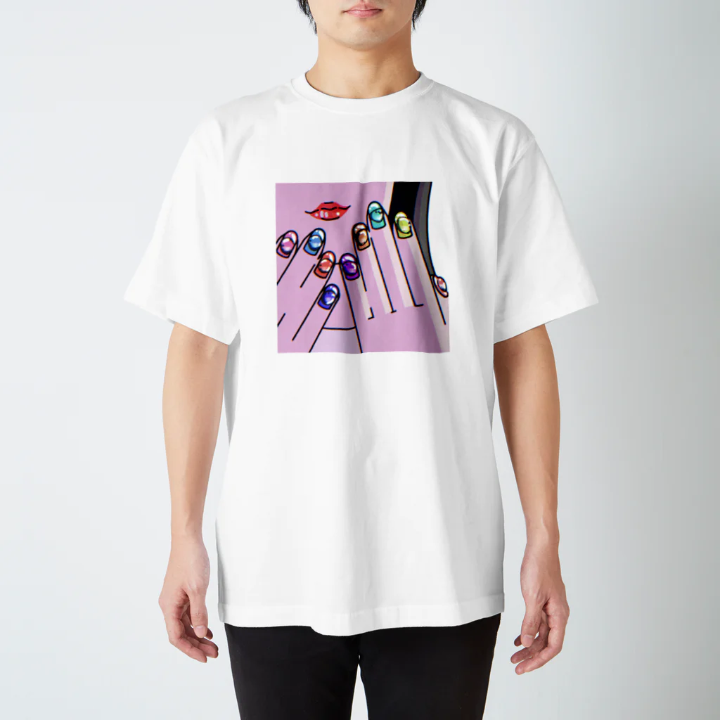 たぬ川にくQの透明ネイルTシャツ Regular Fit T-Shirt