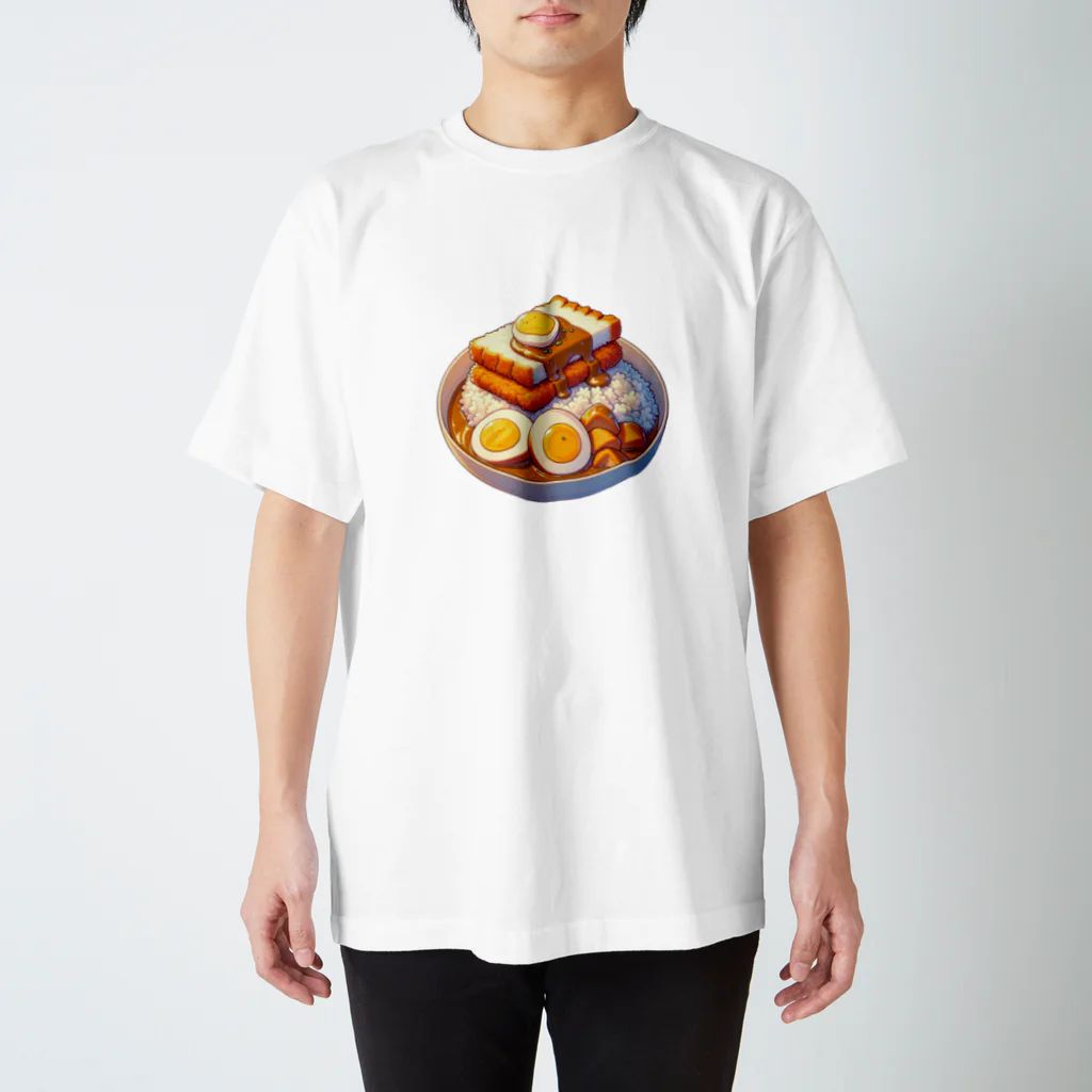 太い居候のあの日京都で食べたカツカレーとたまごサンド Regular Fit T-Shirt