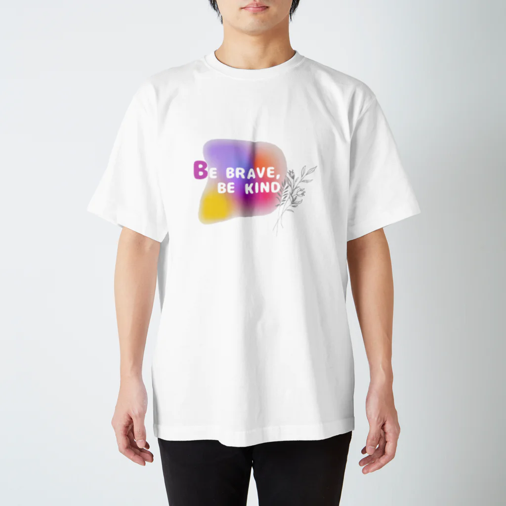 Positive feelingsのBe brave, be kind Regular Fit T-Shirt