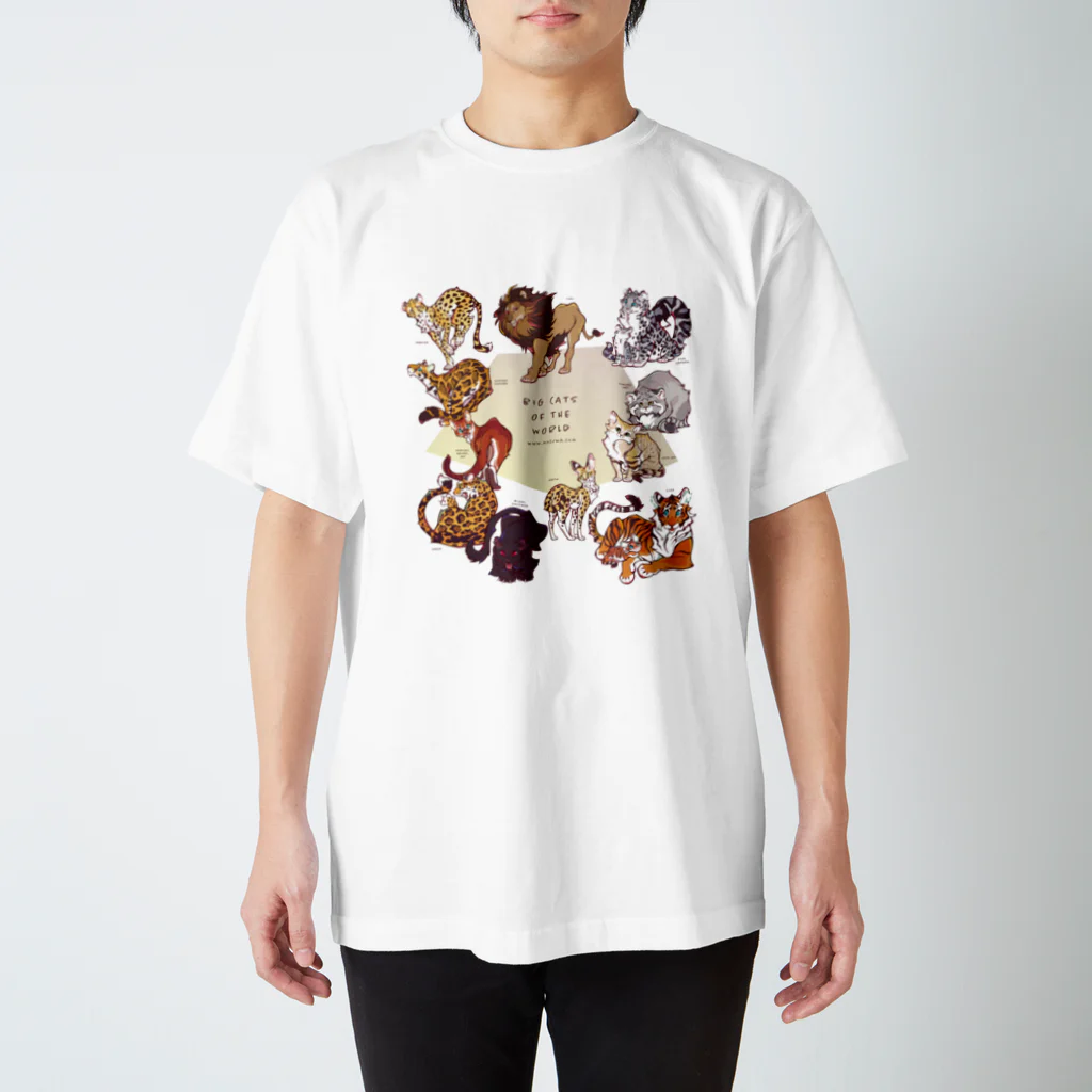 mofuwaのBIG CATS OF THE WORLD スタンダードTシャツ