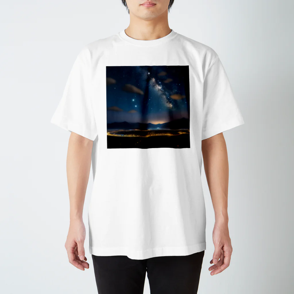 モカステの星空 Regular Fit T-Shirt