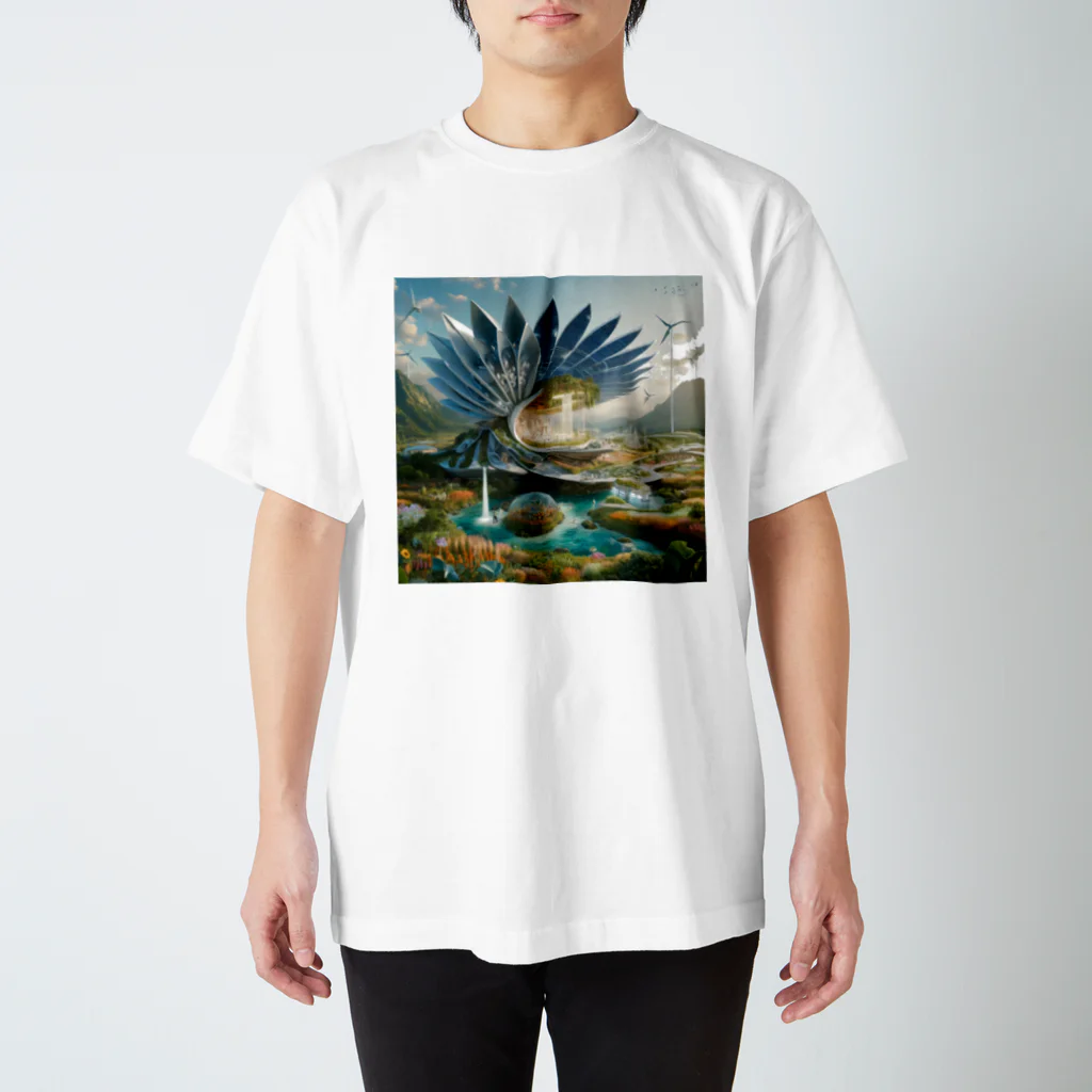 Korosukenariの異世界の風景が現実と未来を繋ぐ スタンダードTシャツ