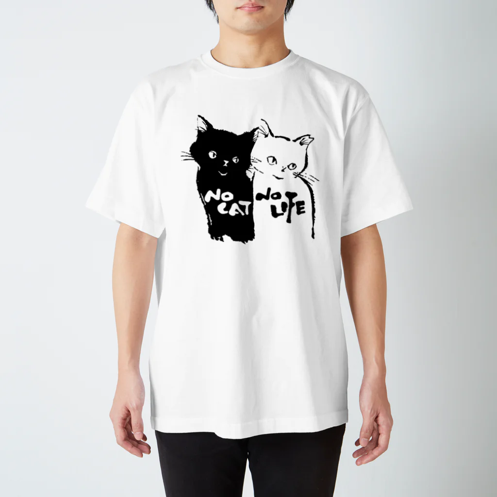 たろくろの白猫と黒猫2 スタンダードTシャツ