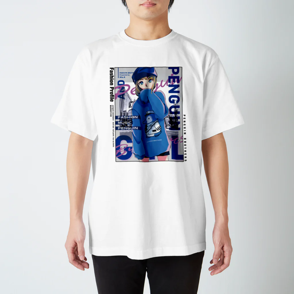 MARKET 310 / SUZURI支店のPenguin Fashion Code #1  Regular Fit T-Shirt