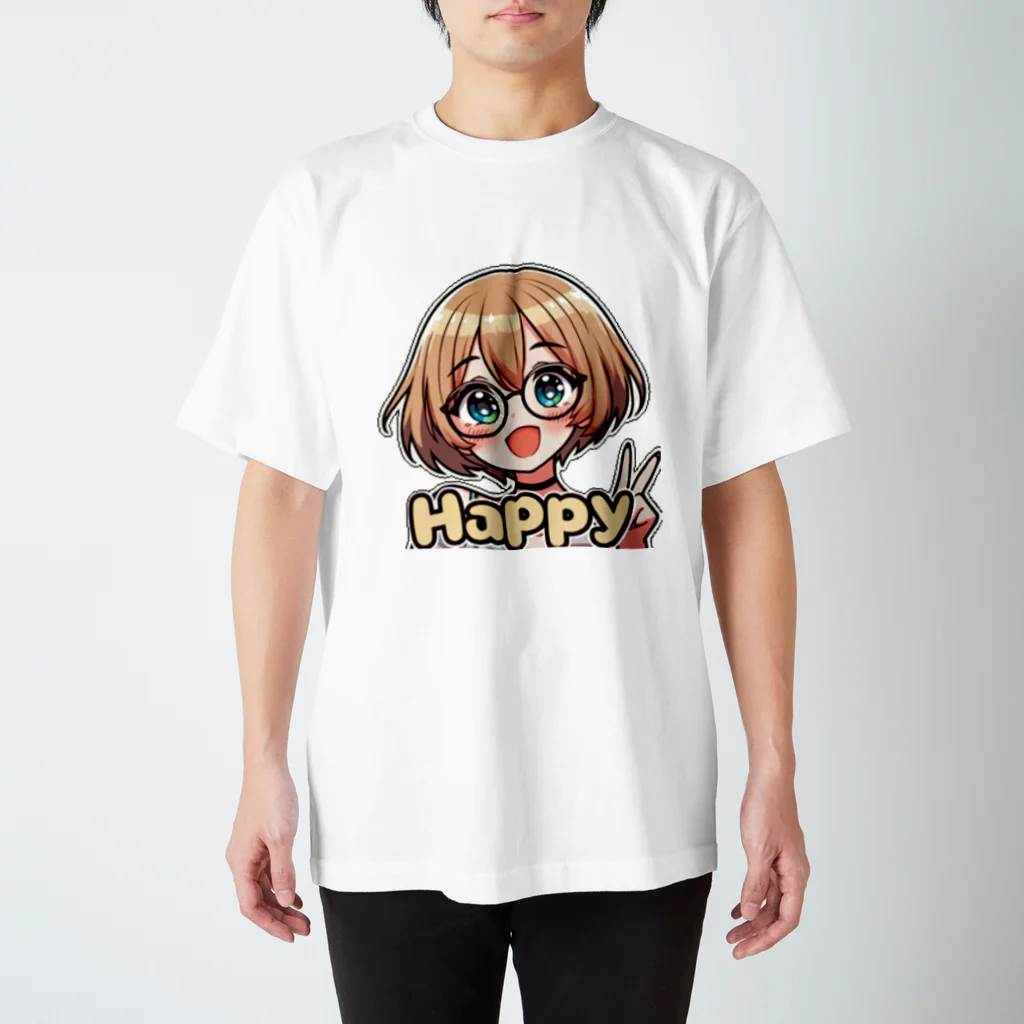 Kusareshiroの金髪ショートカット眼鏡美少女ちゃん Regular Fit T-Shirt