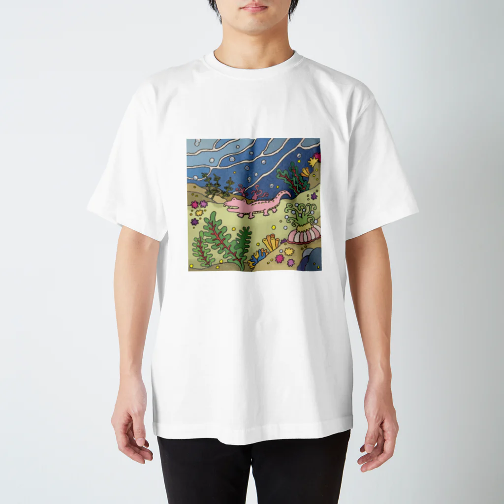 吉村のI ワニ海中探索 スタンダードTシャツ