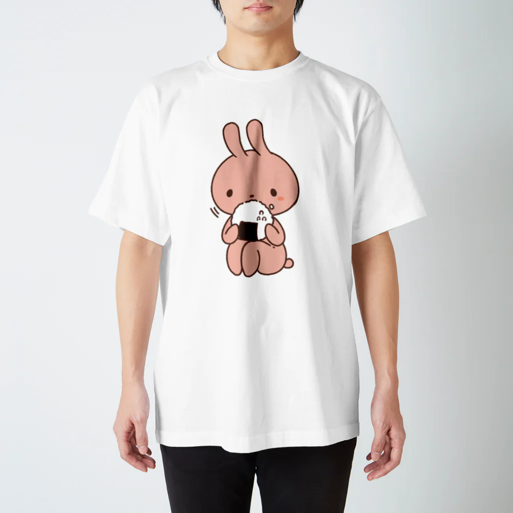 harapekousagiの腹ペコうさぎとおにぎり スタンダードTシャツ