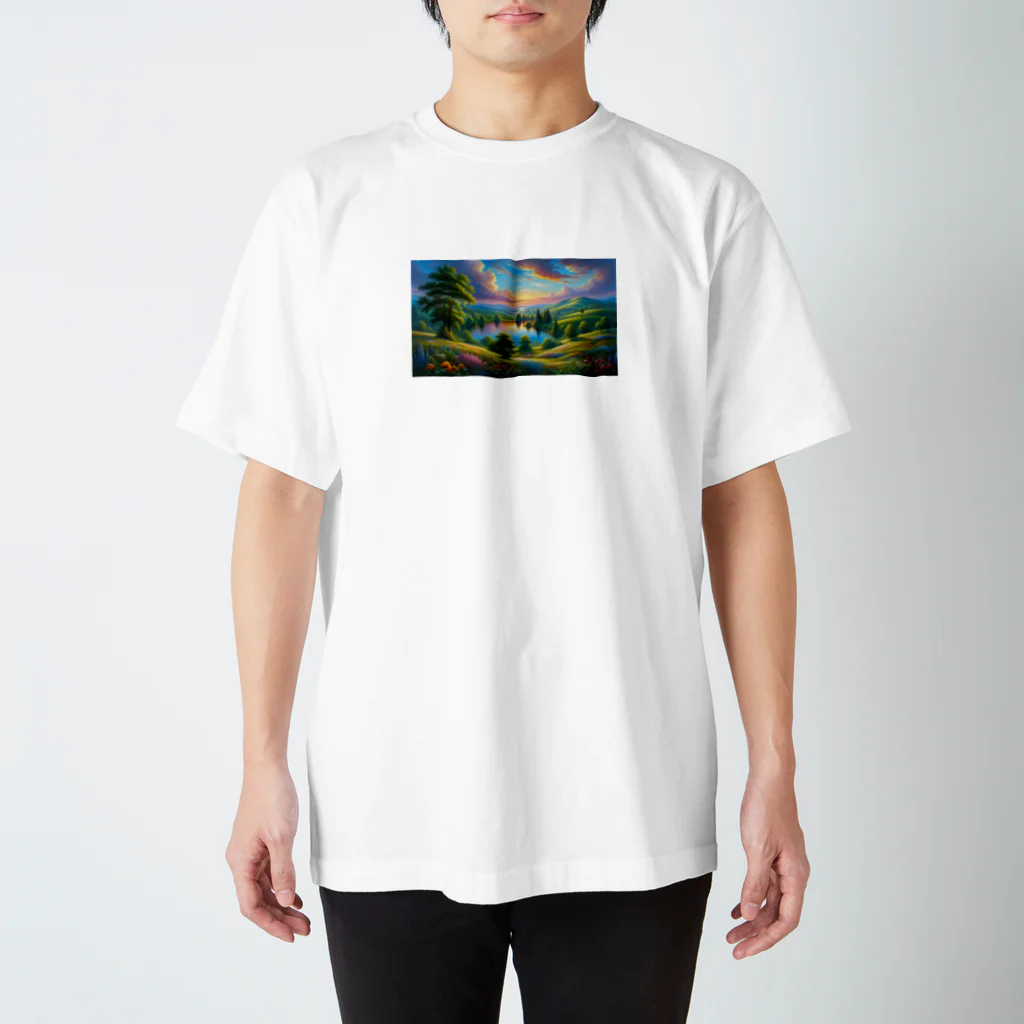 felicita の夕焼けの風景 スタンダードTシャツ