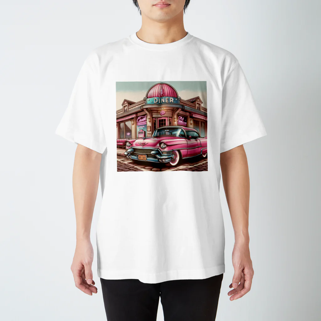 the blue seasonのノスタルジッククルーズ：1950年代のダイナーデート Regular Fit T-Shirt