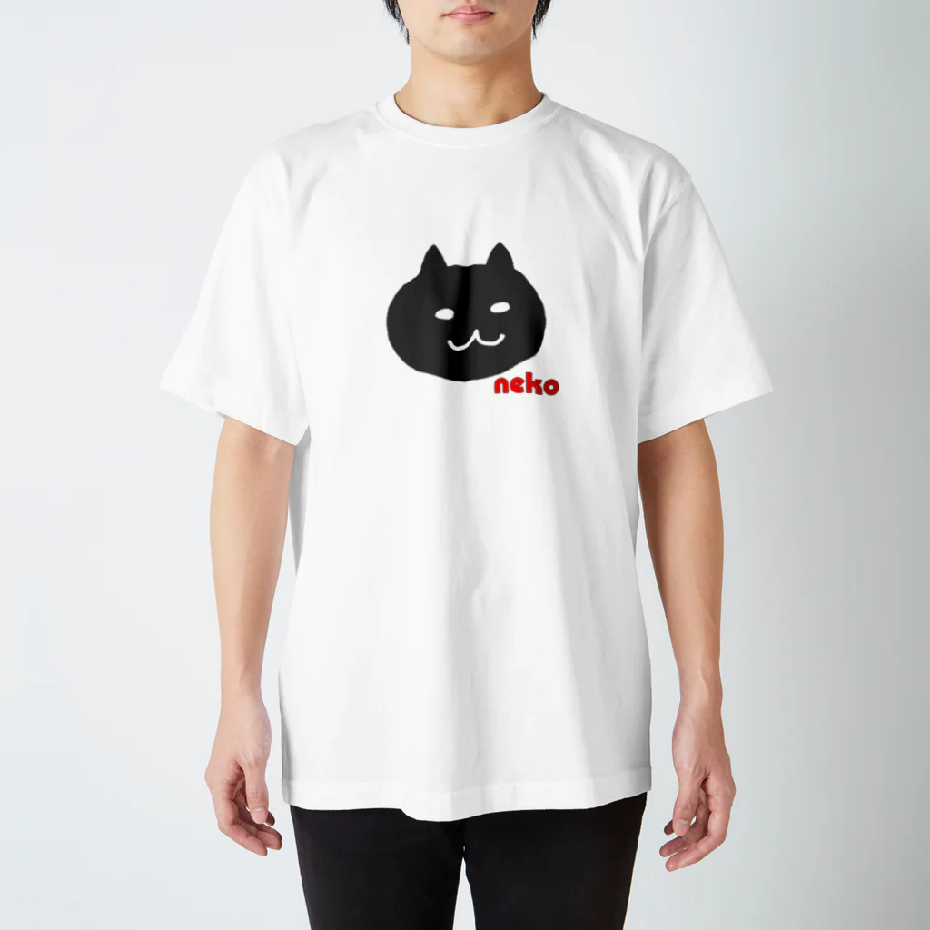 あっしゅのお店のkuroneko✕赤 Regular Fit T-Shirt