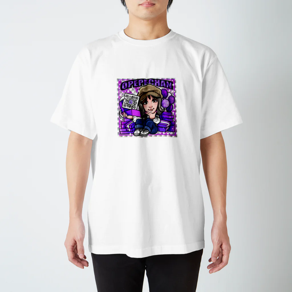 OPEPECHAN@Twitch💜のOPEPECHAN4周年記念デザイン Regular Fit T-Shirt