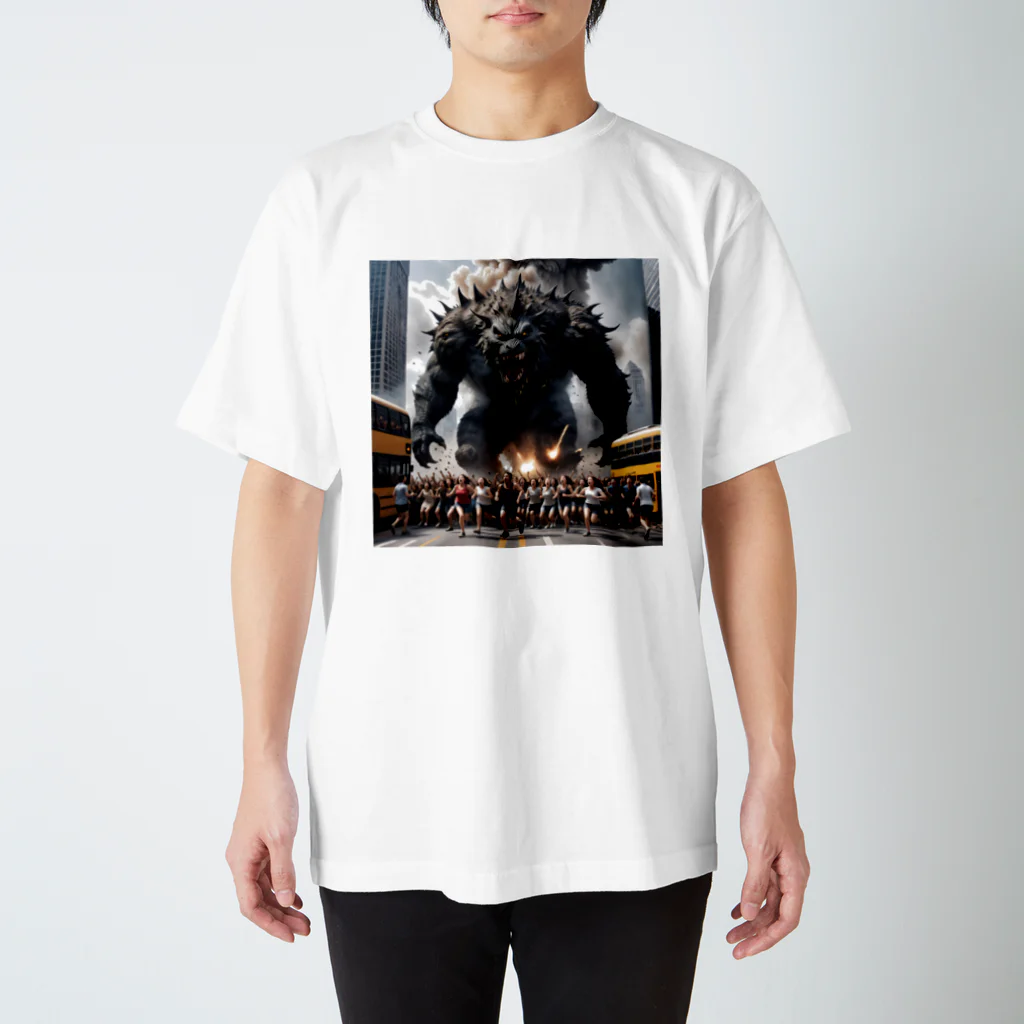 ikasumikoboのモンスター襲来 スタンダードTシャツ